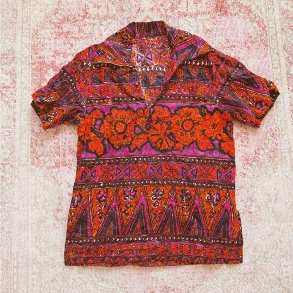 Vibrant Multicolor Vintage Men's Shirt